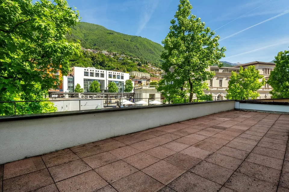 Elegante spazio abitativo o professionale con ampia terrazza in pos...