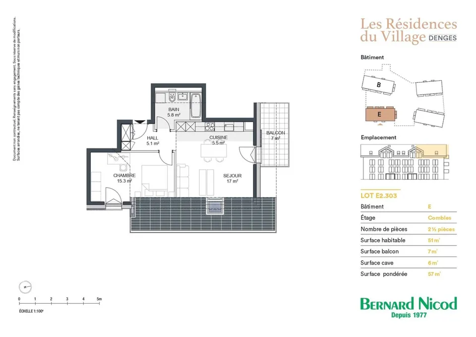 Combles: Spacieux 2.5 pièces avec balcon de 7m² – Foto 19 von 20