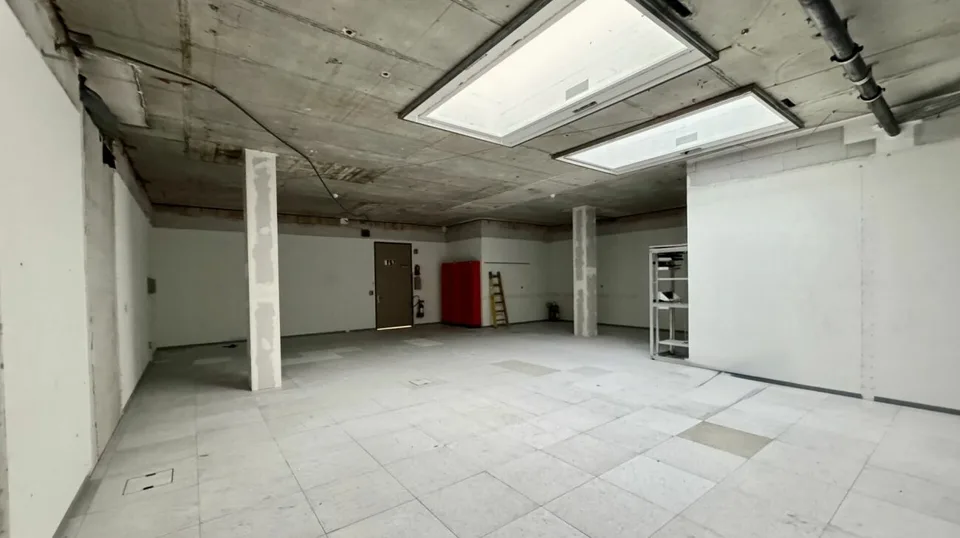 Superficie di locazione EG con luce zenitale e magazzino affittabile