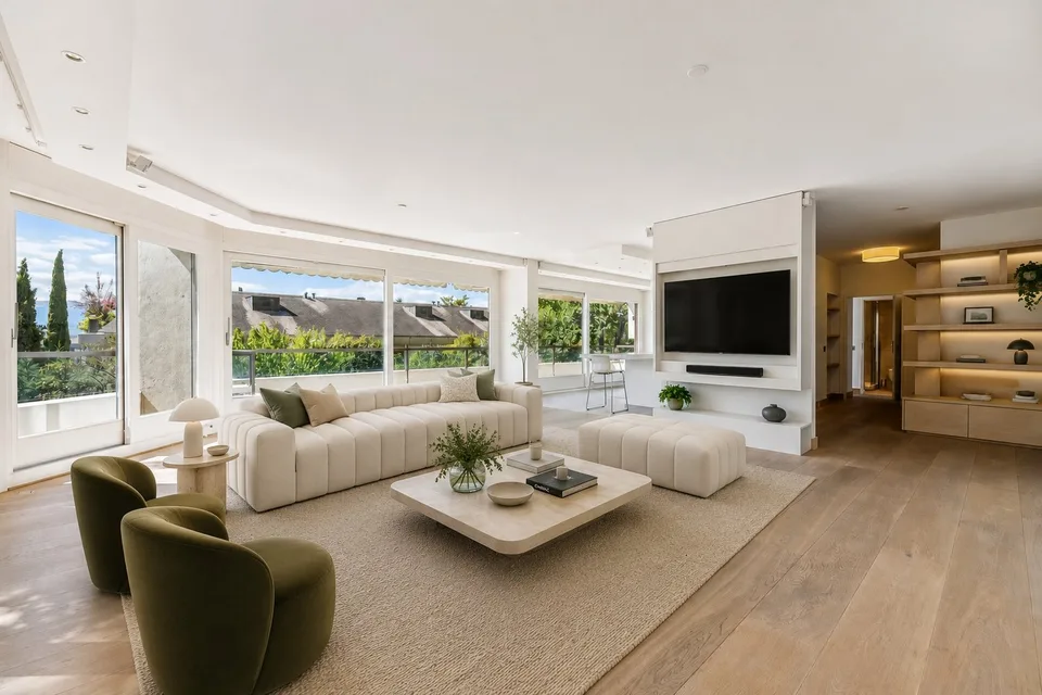 Raro appartamento in duplex con giardino privato nel cuore di Champel