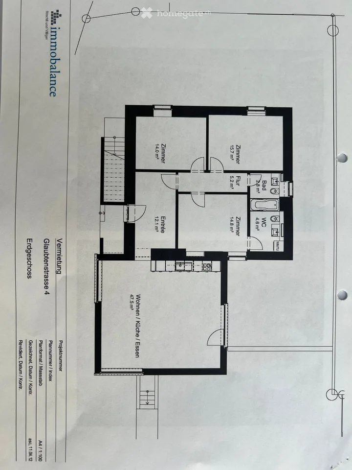 Grosszügige und helle 4.5-Zimmer-Wohnung mit privatem Eingang und grossem Garten