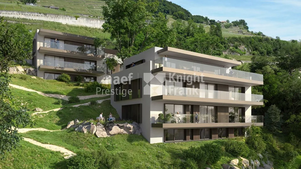Einzelvilla mit 5.5 Zimmern zu bauen, mit atemberaubendem Blick auf den See, zum Verkauf in Corseaux