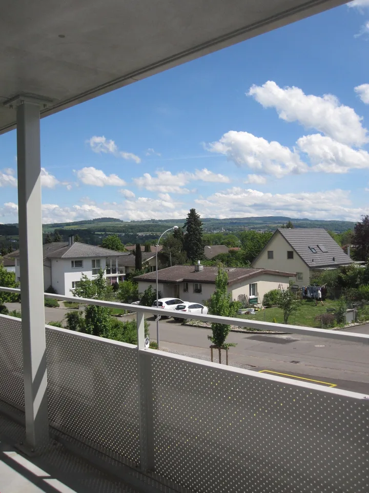 2019 renovierte 3 1/2 Zi-Wohnung mit grossem Balkon und Weitsicht