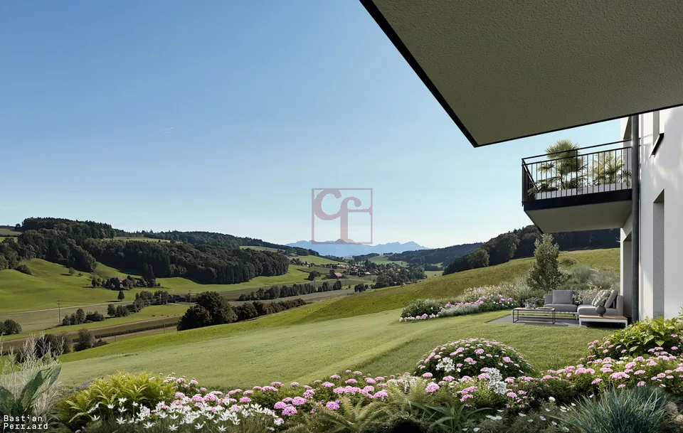 Siviriez - 5,5 Zimmer mit eigenem Garten und 16 m² Keller