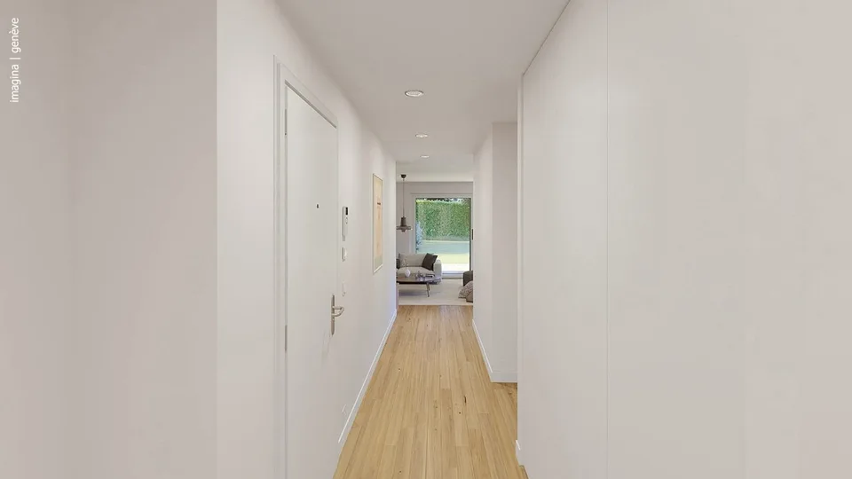 Wohnung mit 3.5 Zimmern und Garten über 100 m²