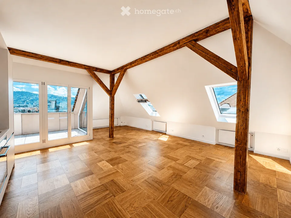 Exclusive maisonette apartment with a far-reaching view - stylish living above the roofs of Zurich! – photo 14 of 15