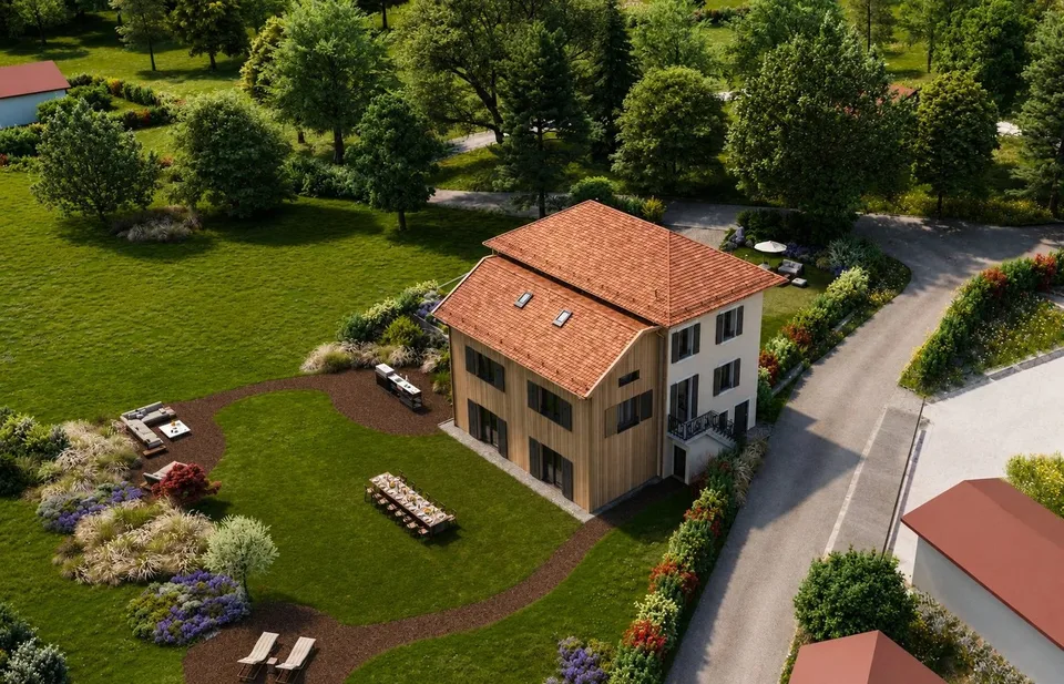 Charakteristische Penthouse mit privatem Garten und CASATAX-Berechtigung in Cartigny