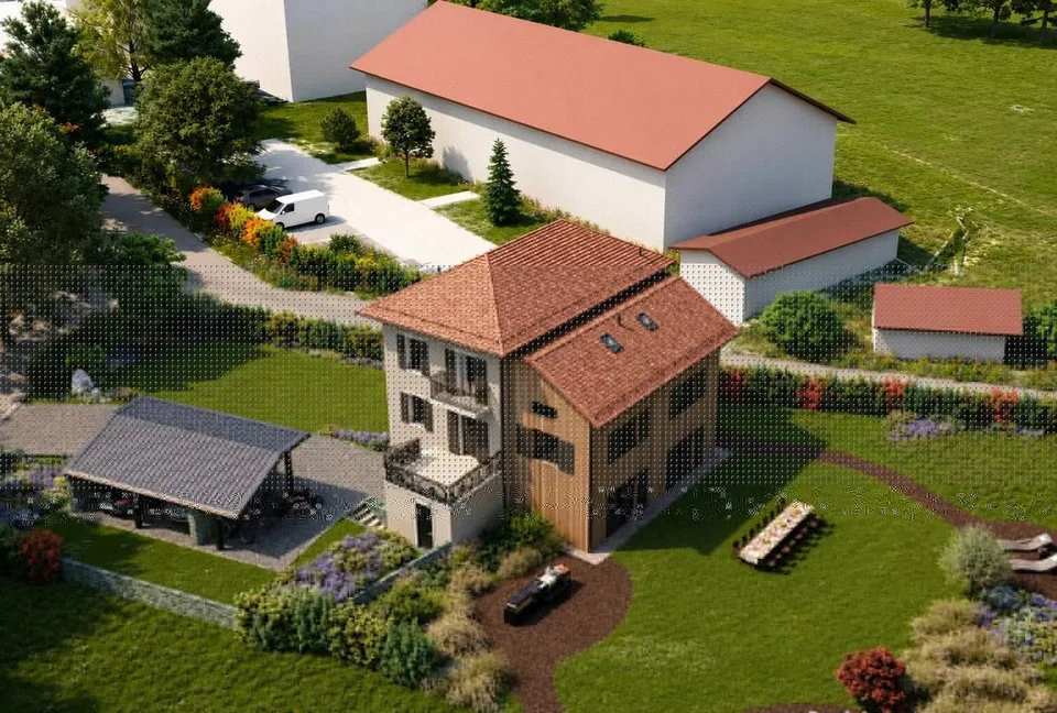 Charakteristische Penthouse mit privatem Garten und CASATAX-Berechtigung in Cartigny
