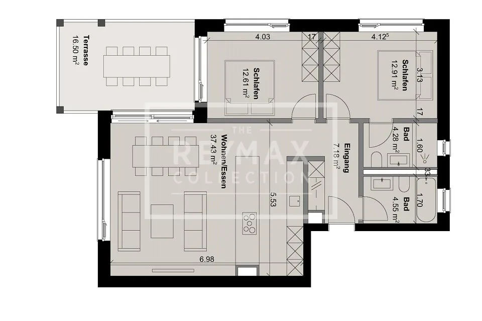 3½-Zimmer-Wohnung Nr. 4 - Neubau Ganschiersch - ERSTWOHNUNG – Foto 8 von 9