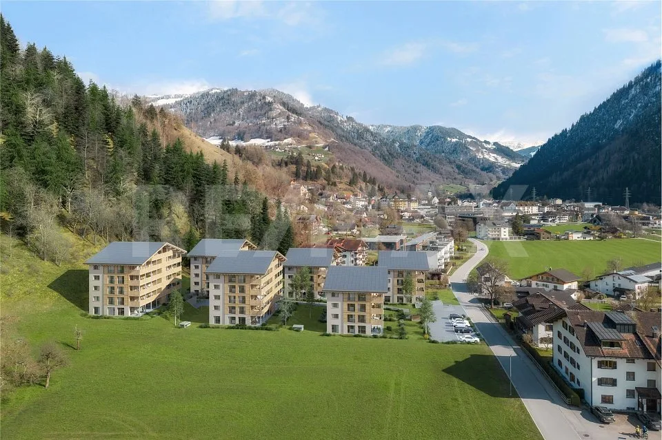 Energy-efficient living Garglas.ch: 3½-room apartment C8 with a share of solar power