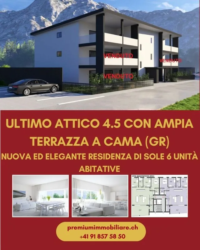 ULTIMO ATTICO 4.5 LOCALI CON AMPIA TERRAZZA - CAMA