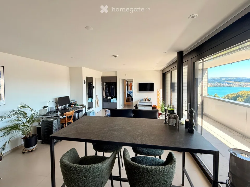 Appartement moderne de 2,5 pièces avec vue lac de rêve à Beinwil am See