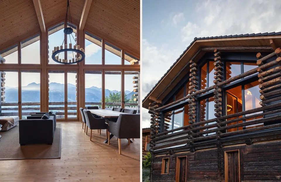 Lodge de montagne exclusive avec vue imprenable sur les montagnes