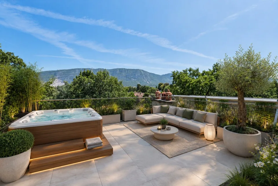 Attique de caractère avec terrasse panoramique au sein d'une demeure h