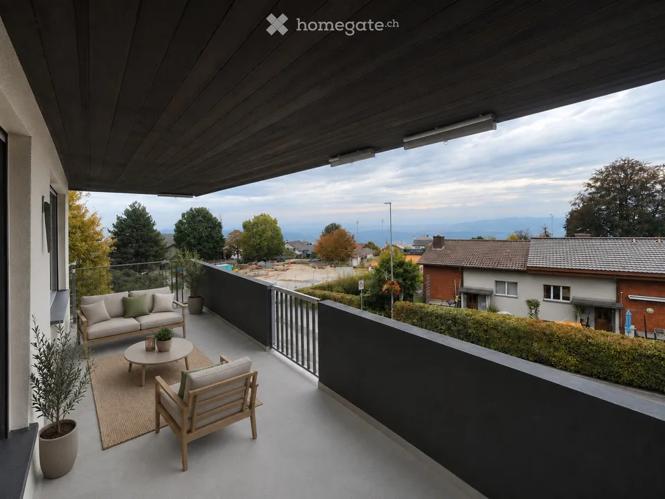 Modern 4.5-room apartment with large balcony and view