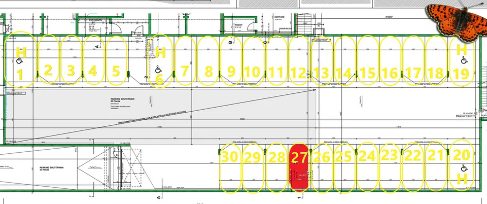 Villars sur Glane - Parcheggio interno vicino a HFR