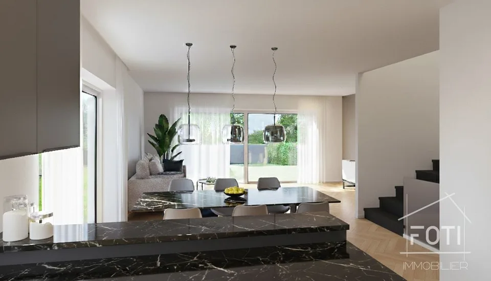 Maison mitoyenne de 4,5 pièces avec une belle vue.