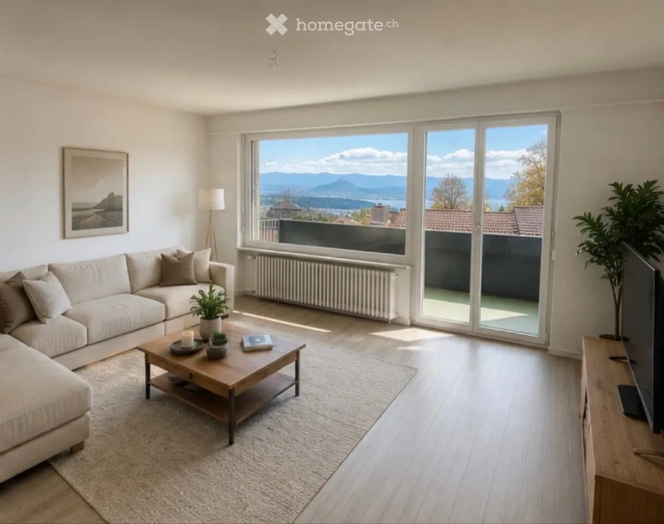 Moderne 4.5-Zimmer-Wohnung mit grossem Balkon und Aussicht