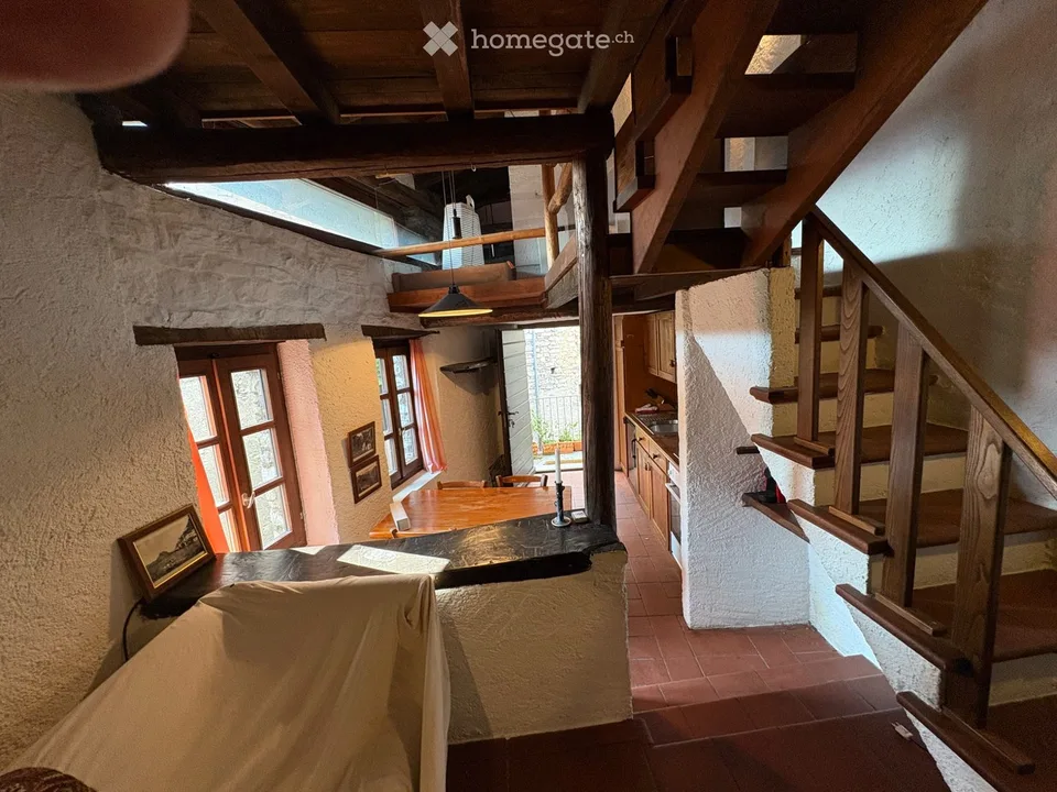 Duplex ; Charmantes möbliertes Rustico in Brè sopra Lugano