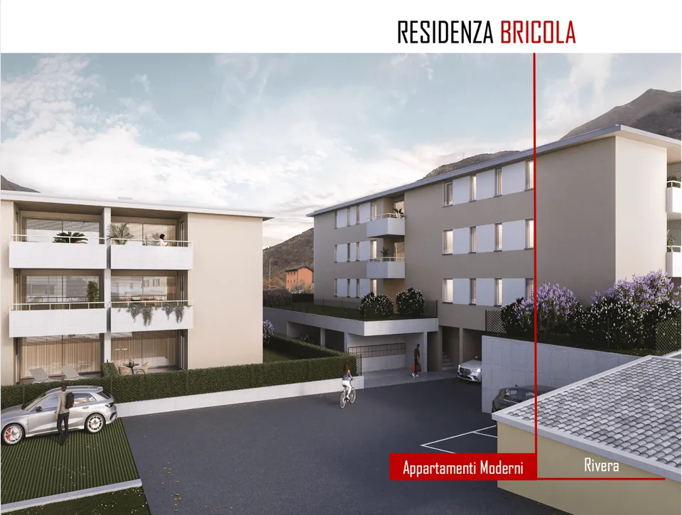Moderno e luminoso appartamento 3 locali di nuova costruzione a Rivera
