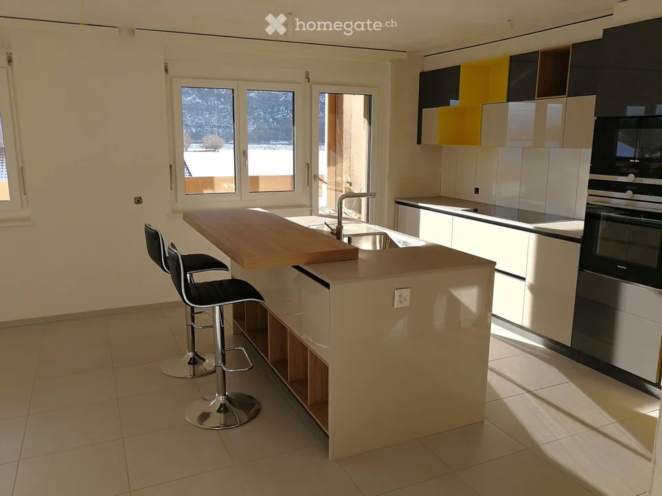 À louer immédiatement à Baltschieder appartement 5 1/2 pièces