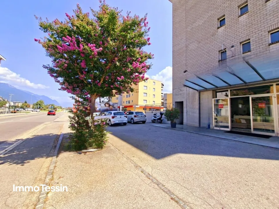 Showroom 363 m2 in posizione privilegiata a Losone, opportunità eccezionale, spazio commerciale moderno e versatile