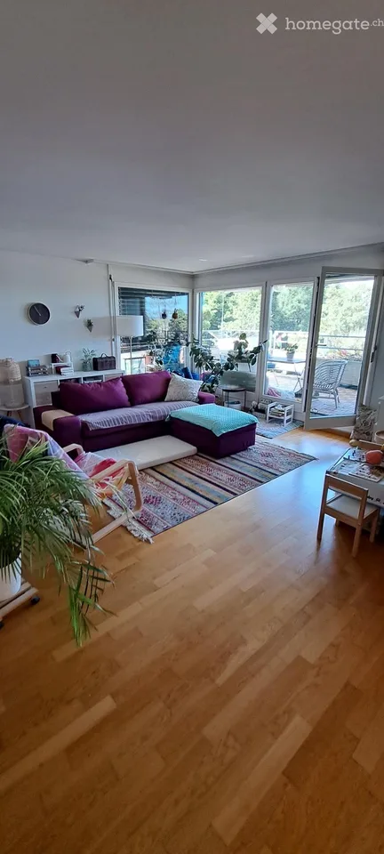 Bright 3.5-room attic apartment in a quiet location in Birmensdorf with a view