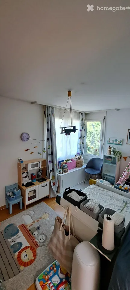 Bright 3.5-room attic apartment in a quiet location in Birmensdorf with a view