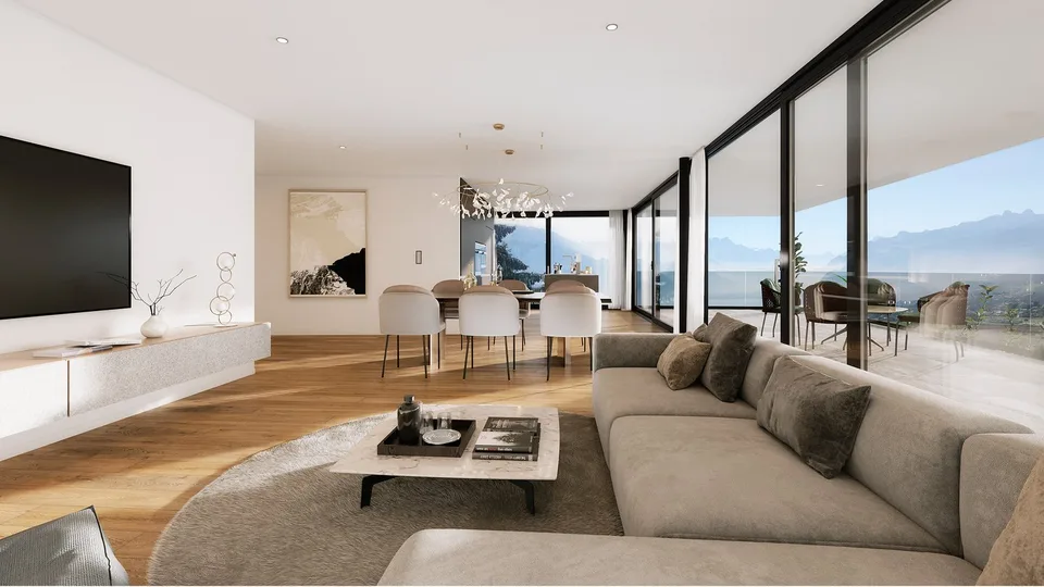 Appartement de luxe 4.5 pièces au rez-de-chaussée avec 139 m² d'espace de vie et 60 m² de terrasse