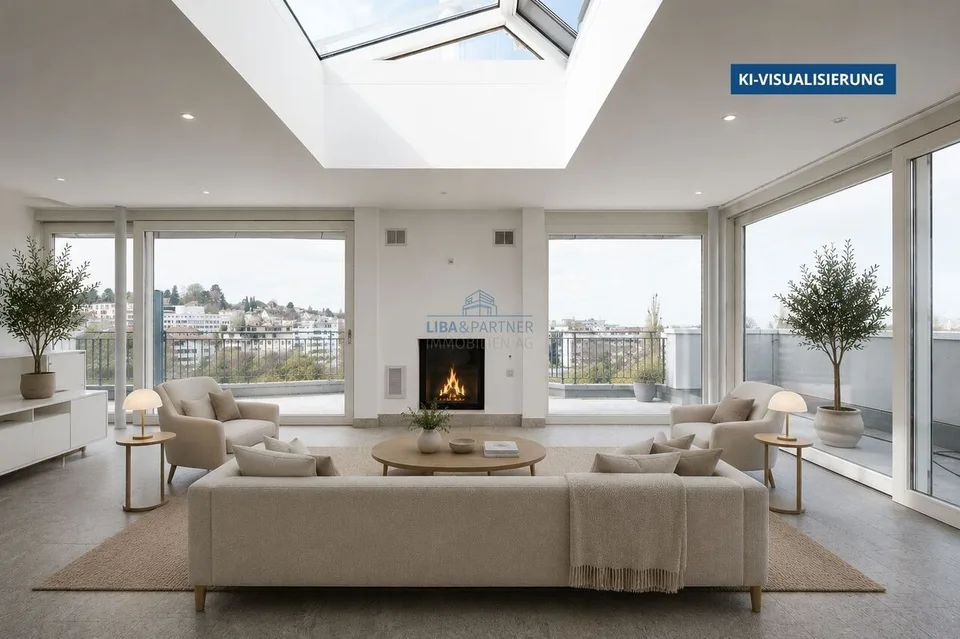 Attika-Maisonette mit unverbaubarem Weitblick über Binningen & Basel