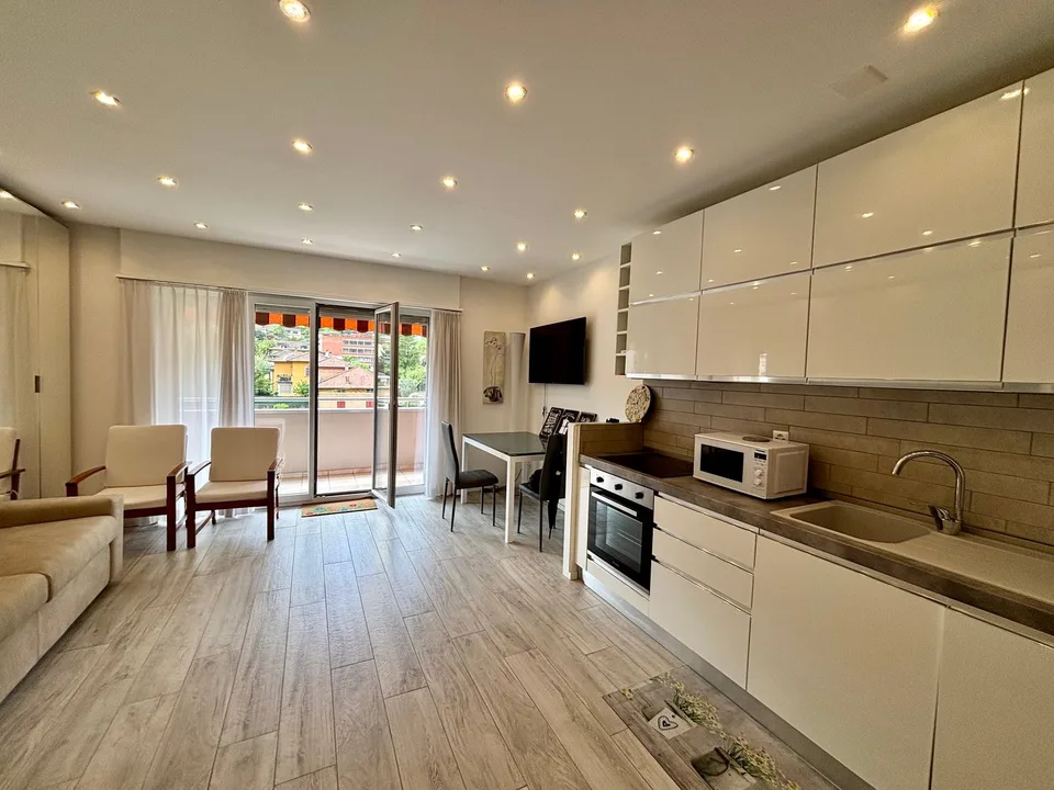 Möbliertes Studio-Apartment mit Aussicht im Herzen von Agno/ Monolocale ammobiliato con vista aperta