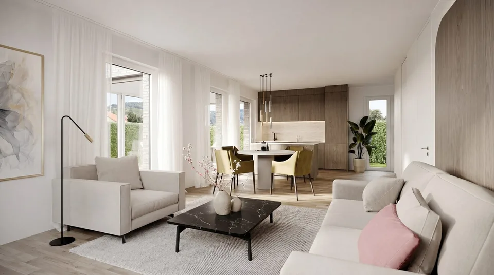 Silvolle 2.5-Zi.-Gartenwohnung mit grosser Terrasse für höchste Ansprüche in Biel-Benken Bezug 1.Quartal 2028