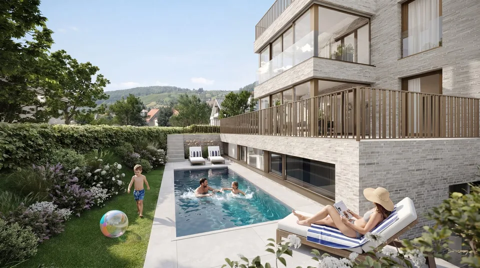 Elegante und stilvolle 4.5-Zimmer-Maisonette mit grossem privatem Garten in Biel-Benken kaufen Bezug 1.Quartal 2028