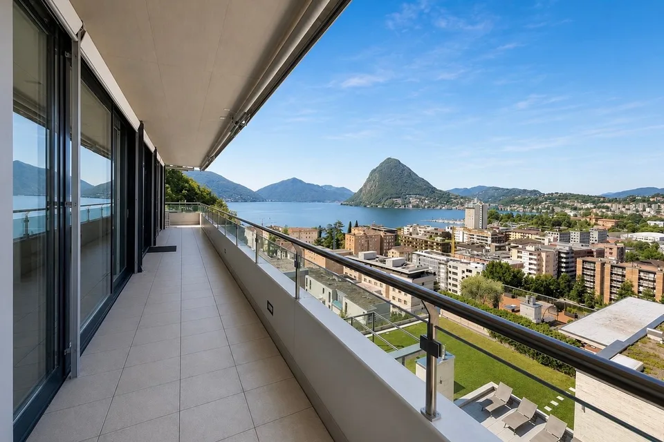 Ikoniches Dachgeschoss mit Panoramadachgarten