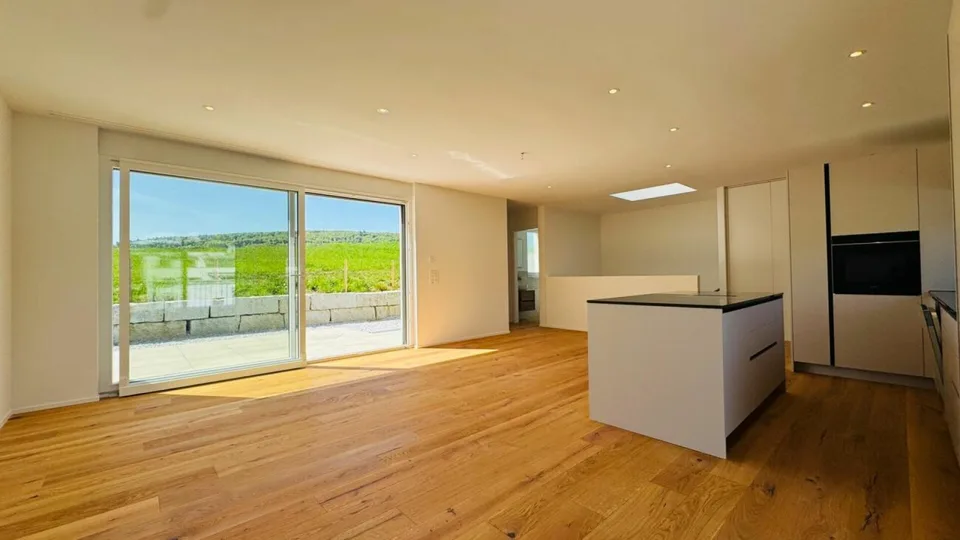 Semidoppia casa nuova a Laufen (BL) in una posizione tranquilla con infrastrutture ottimali