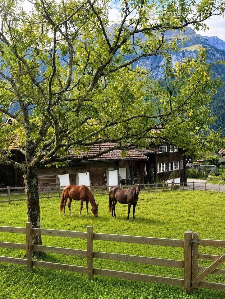 Paradis équestre avec terrain à bâtir, vivre en harmonie