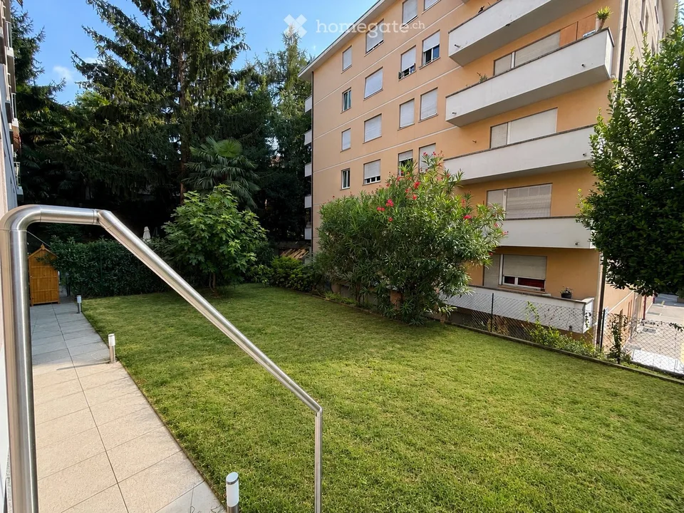 3,5 pièces avec jardin privé de 100 m² à Massagno