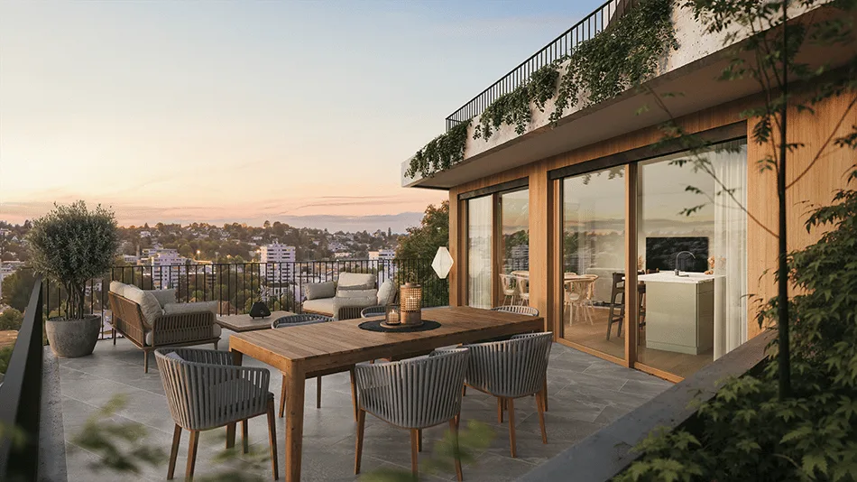 Appartamento di giardino tranquillo e moderno con spazio esterno romantico e vista sulla foresta - W6