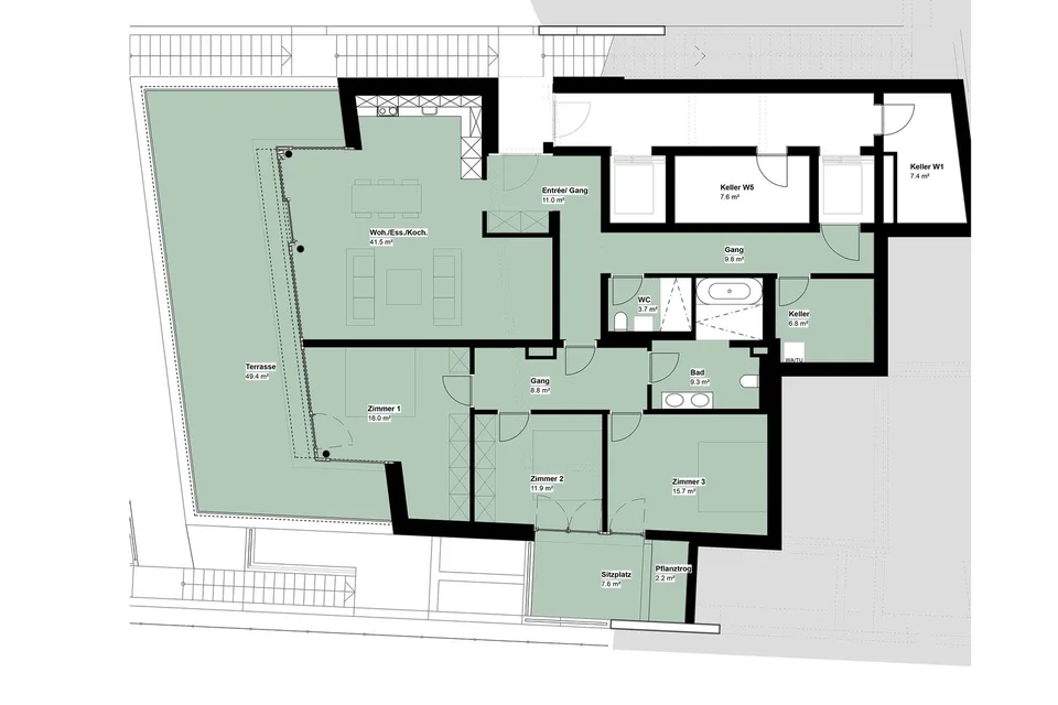 Location pour la première fois - Appartement exclusif 4,5 pièces avec vue - W3