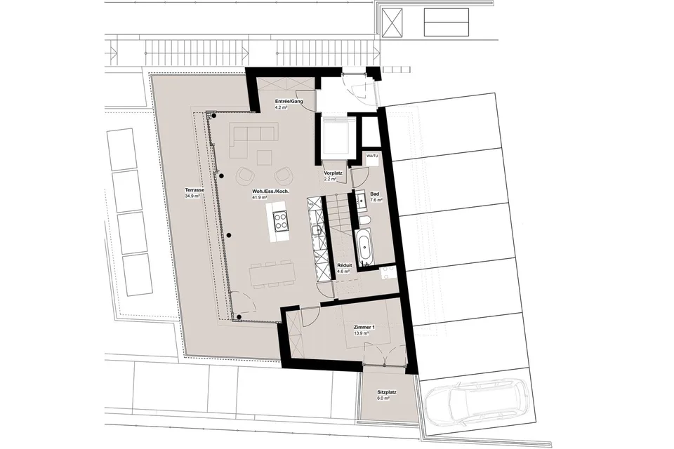 First rental - Exclusive 3.5 room maisonette apartment with a view of Binningen - W1
