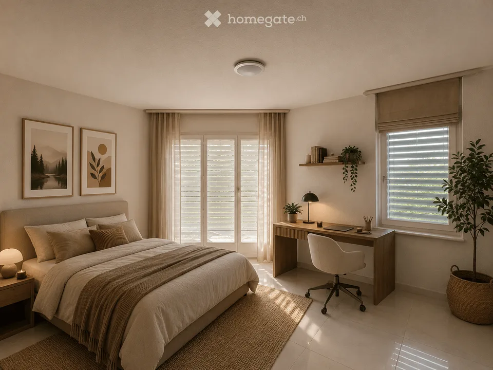 Modernes Studio mit Gartensitzplatz nahe Zürichsee