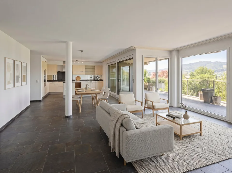 Vasta oasi residenziale con vista panoramica e terrazza sul lago di Hallwil