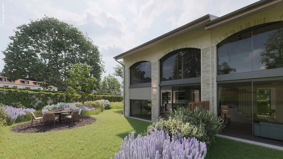 Villa contemporanea eccezionale con grande giardino nel cuore di Anières