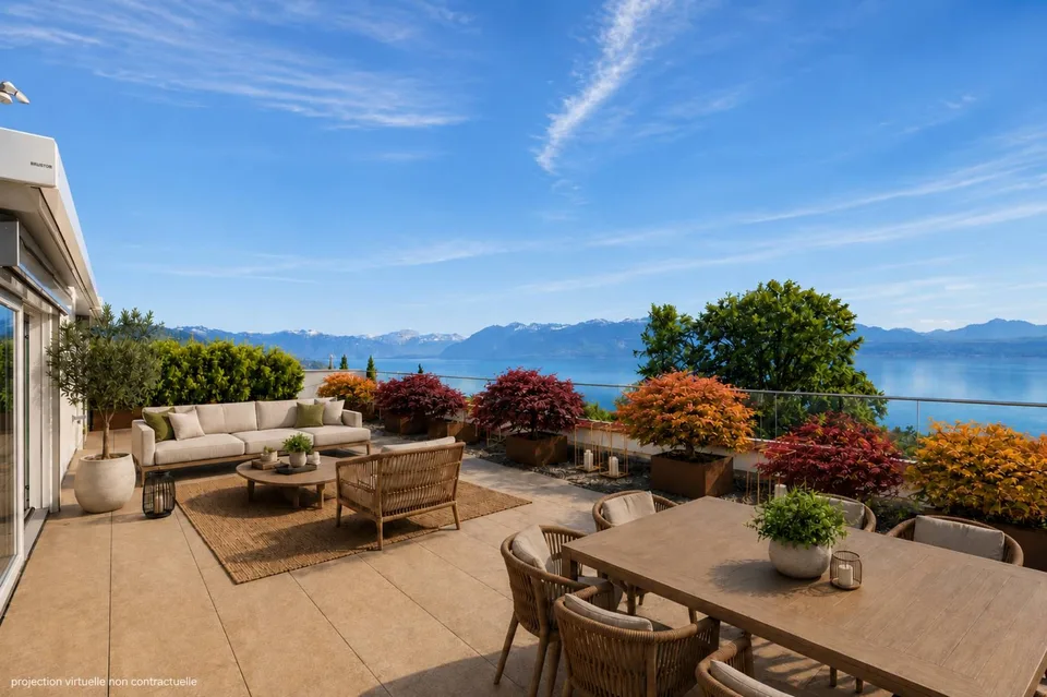 Attique exceptionnel avec une vue magnifique sur le lac
