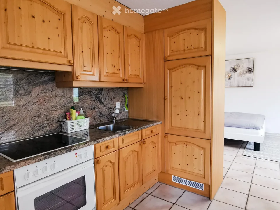 Monolocale arredato (con posto auto in garage) a Flims Dorf