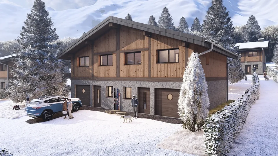 CHAMONIX-MONT-BLANC - DEMI-CHALET AVEC 3 CHAMBRES, TERRASSE ET JARDIN