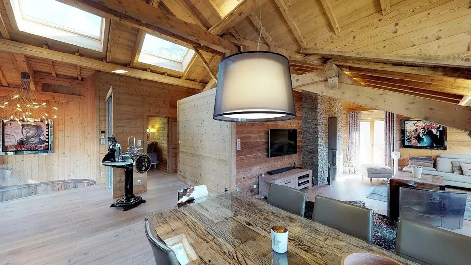 Die Kunst des Wohnens in Megève: elegantes Penthouse im Herzen des Dorfes
