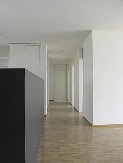 Modern apartment with large balcony and private laundry tower