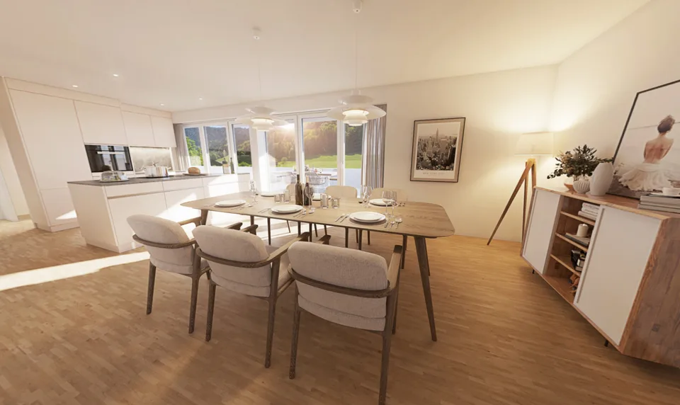 Neubau - Luxus pur! 4.5 Zimmer-Gartenwohnung über dem Walensee