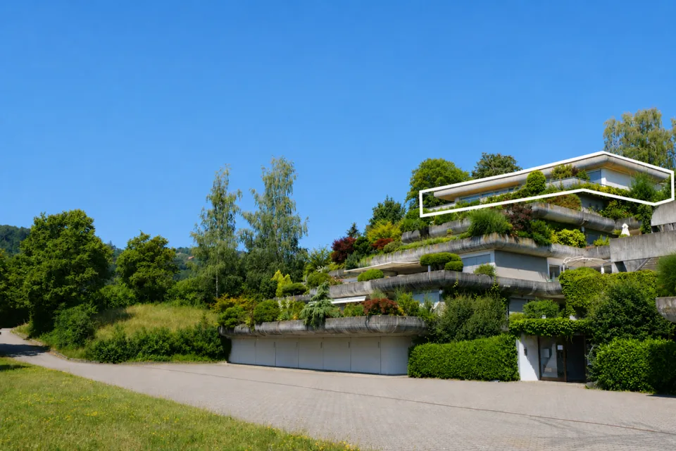 GROSSE IMMOBILIEN - Maison de terrasse exclusive de 5,5 pièces avec panorama sur la vallée de l'Aar et les Alpes bernoises